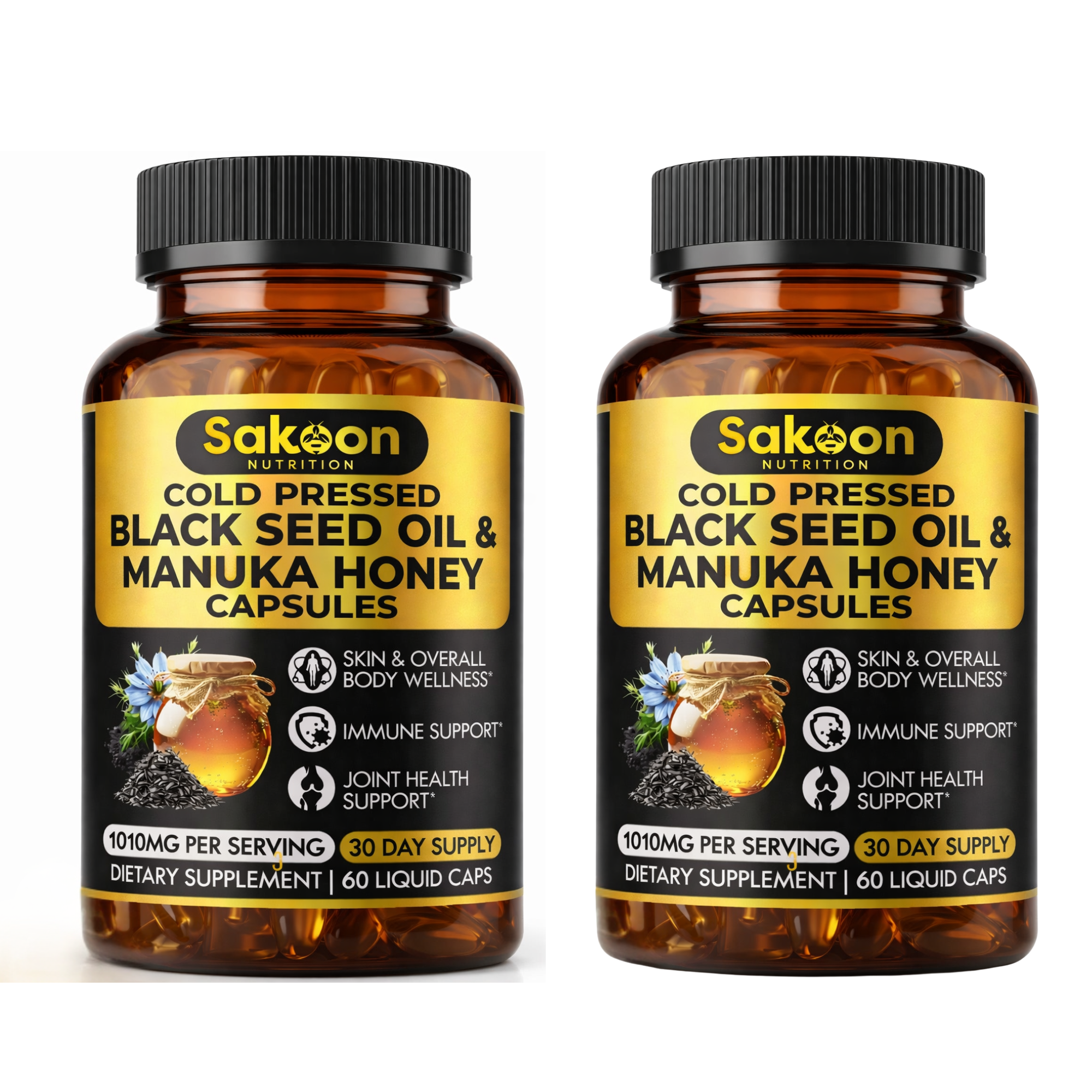 Black Seed Oil & Manuka Honey Capsules | Halal Immune Support