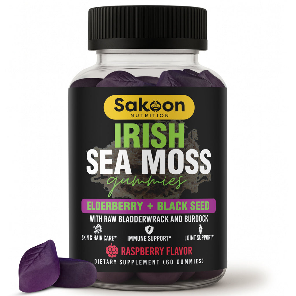 Irish Sea Moss Gummies With Elderberry & Black Seed Oil