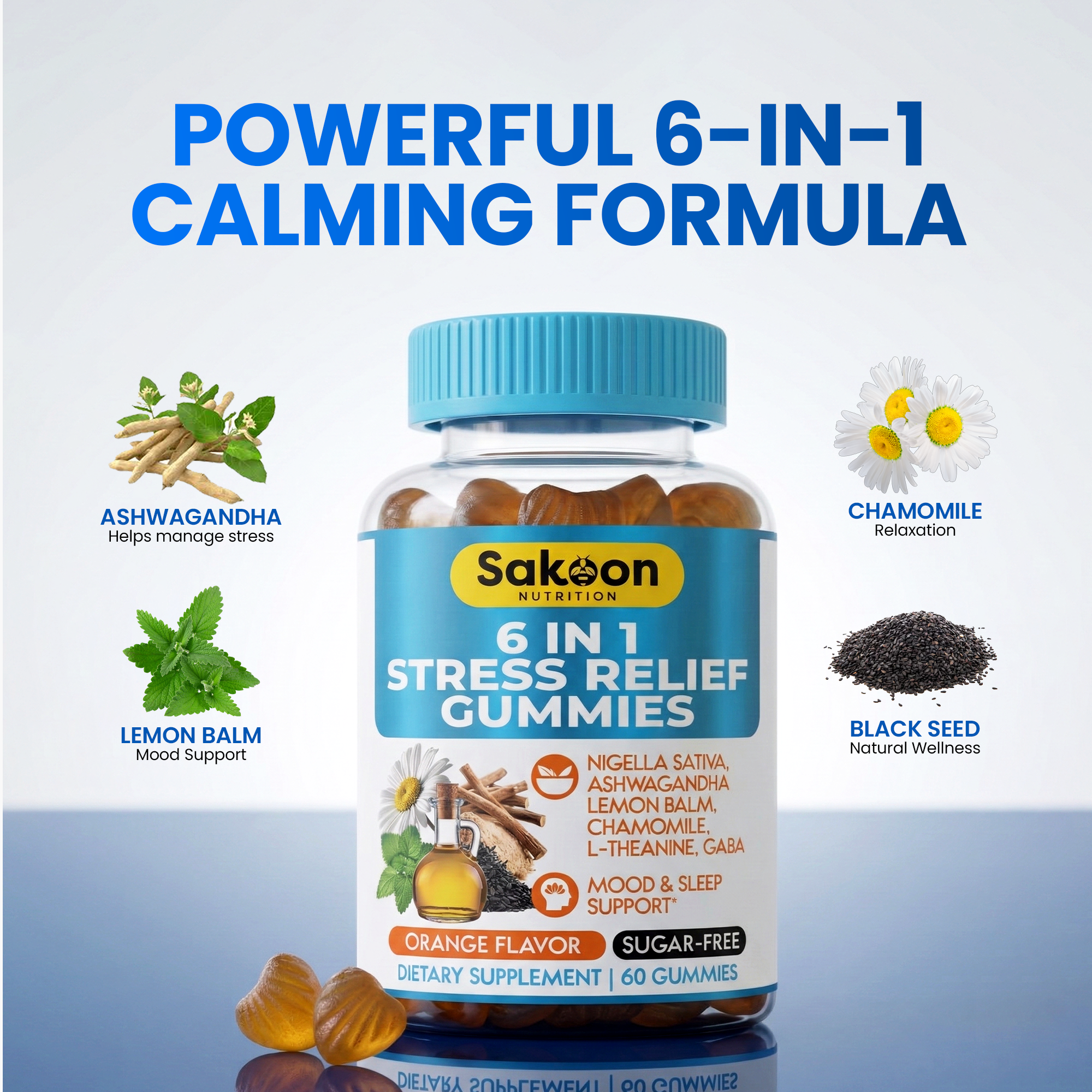 6-in-1 Stress Relief Gummies