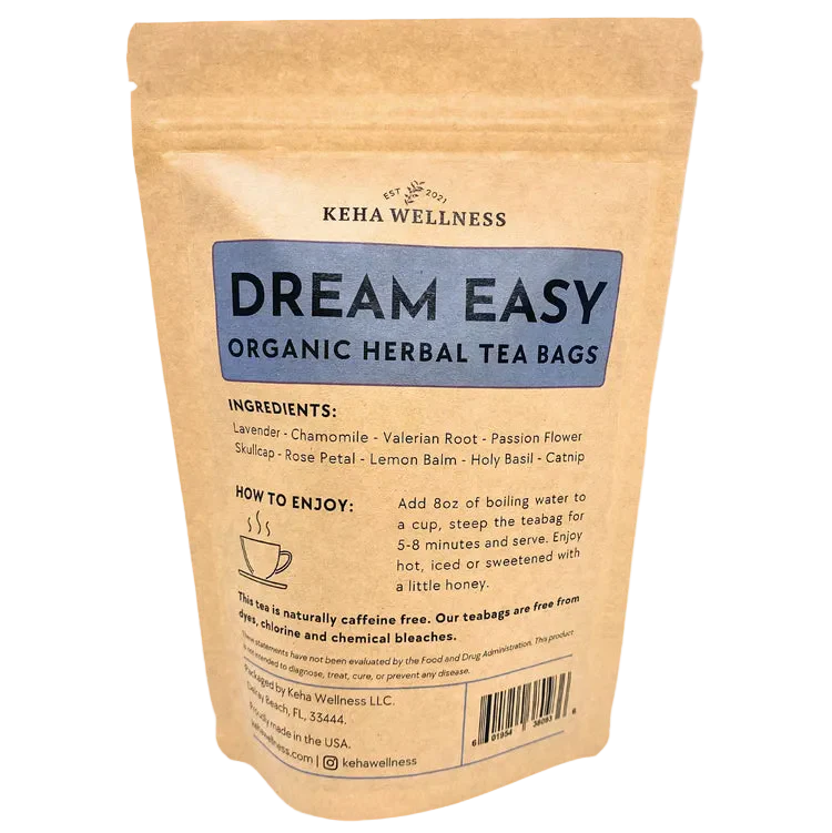 Dream Easy Tea Bags — Evening Herbal Tea | Chamomile, Valerian & Lavender Blend