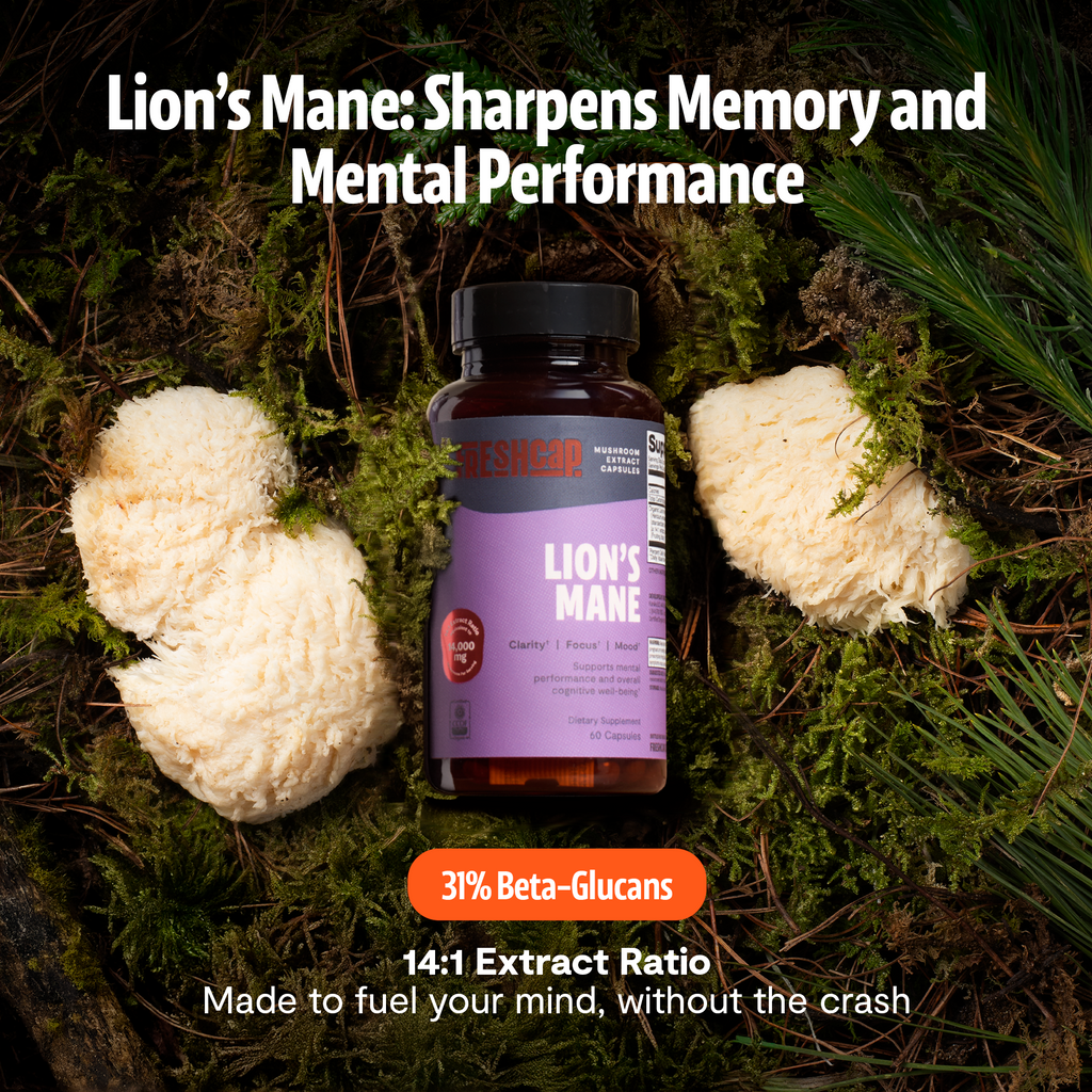 Organic Lion's Mane Capsules | FreshCap Mushrooms