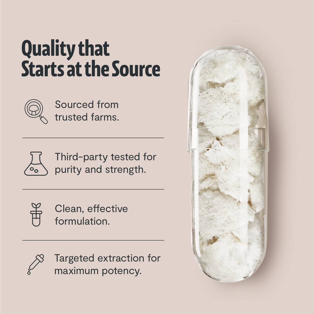 Organic Lion's Mane Capsules | FreshCap Mushrooms