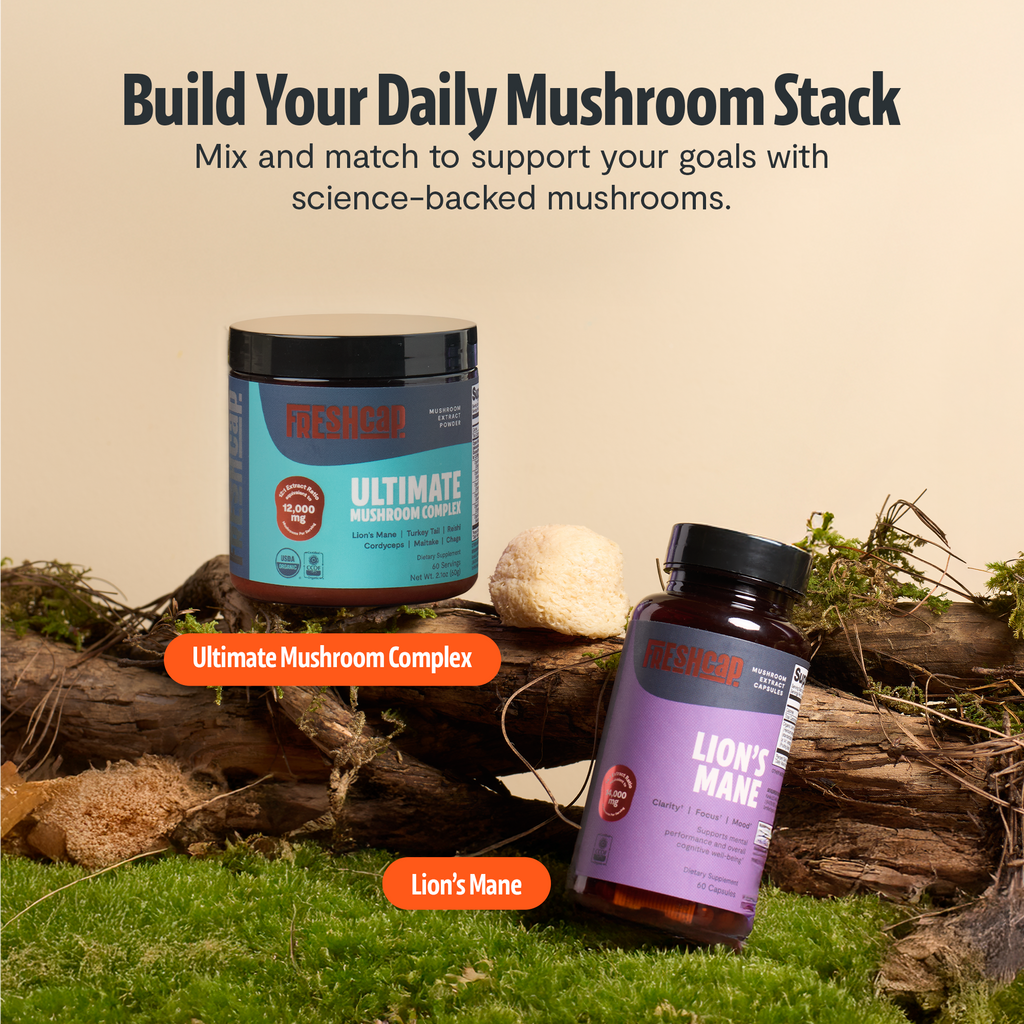 Organic Lion's Mane Capsules | FreshCap Mushrooms