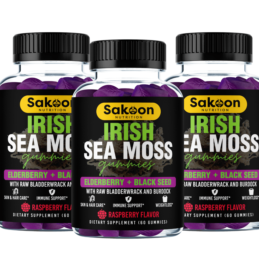 Irish Sea Moss Gummies With Elderberry & Black Seed Oil