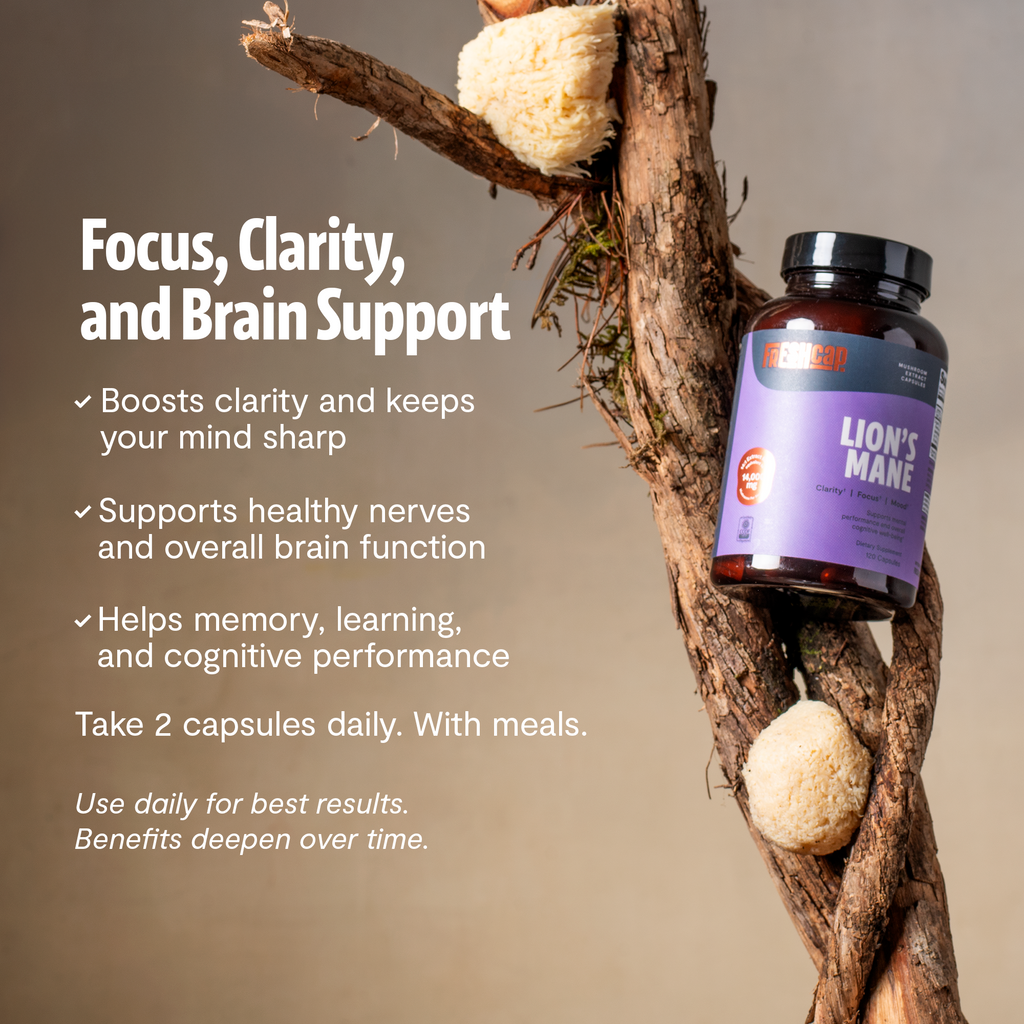 Organic Lion's Mane Capsules | FreshCap Mushrooms
