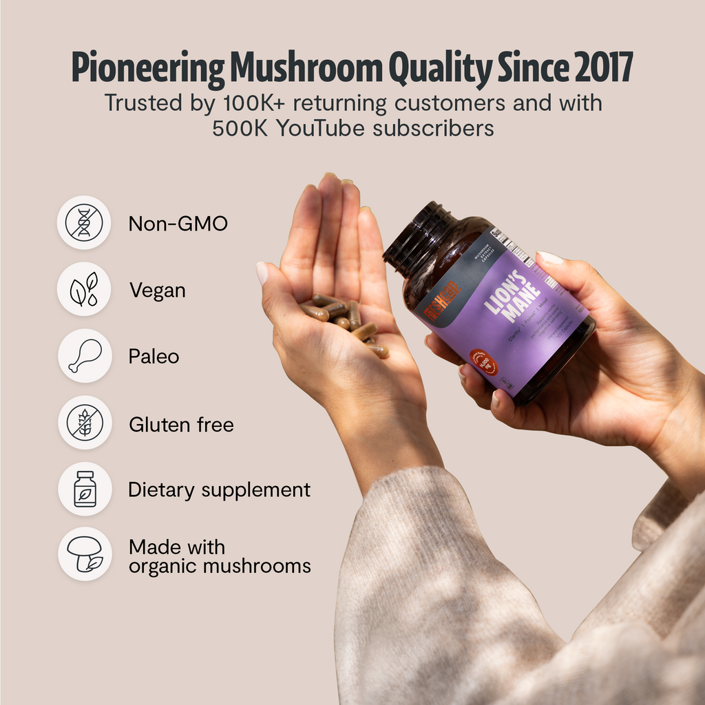 Organic Lion's Mane Capsules | FreshCap Mushrooms
