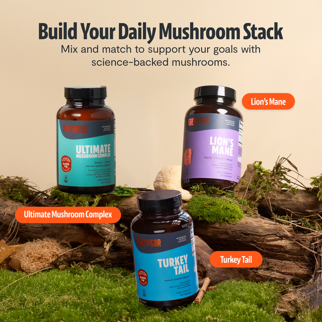 Organic Lion's Mane Capsules | FreshCap Mushrooms