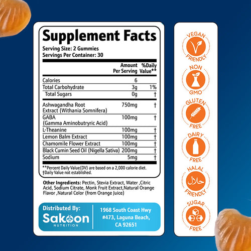 6-in-1 Stress Relief Gummies